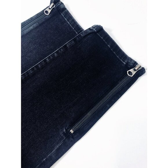 Simply Vera Wang Womens Black High Rise Ankle Zipper Crop Skinny Jeans Sz 8 New - Picture 2 of 11